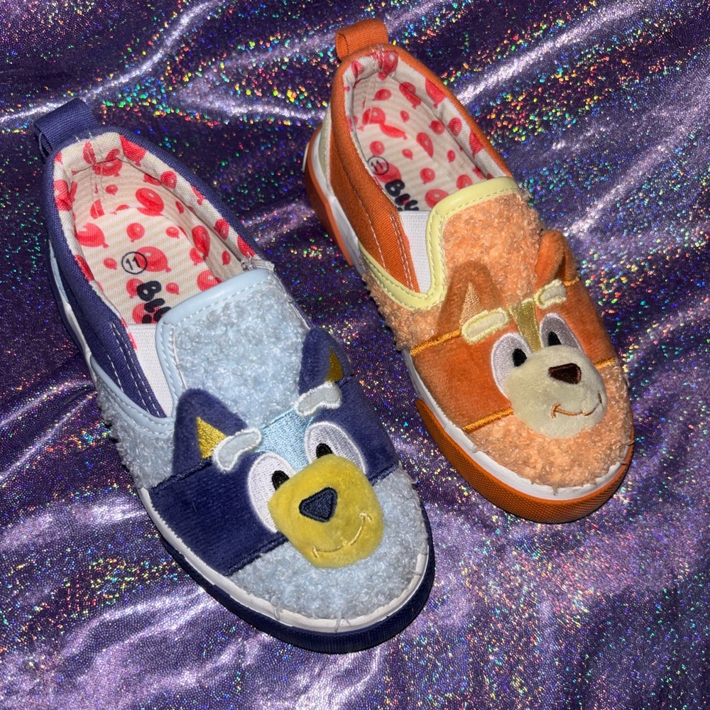 Bluey & Bingo Fluffy Slip On Kids Shoes